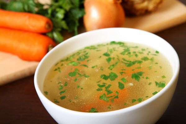 Broth soup is a delicious dish in the drinking diet menu