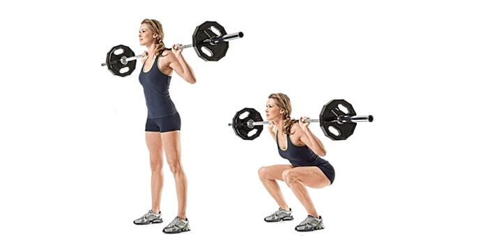 Squat with a bar