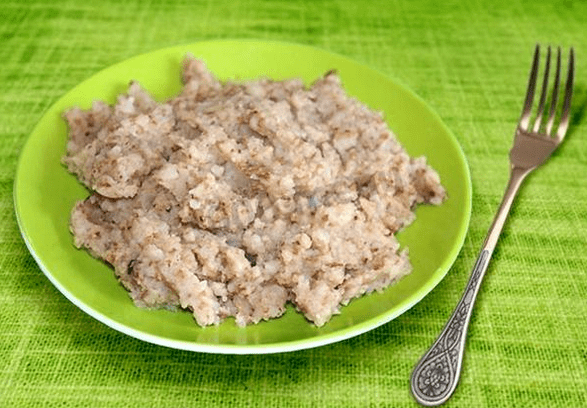 Porridge made by shattered buckwheat with MANKU